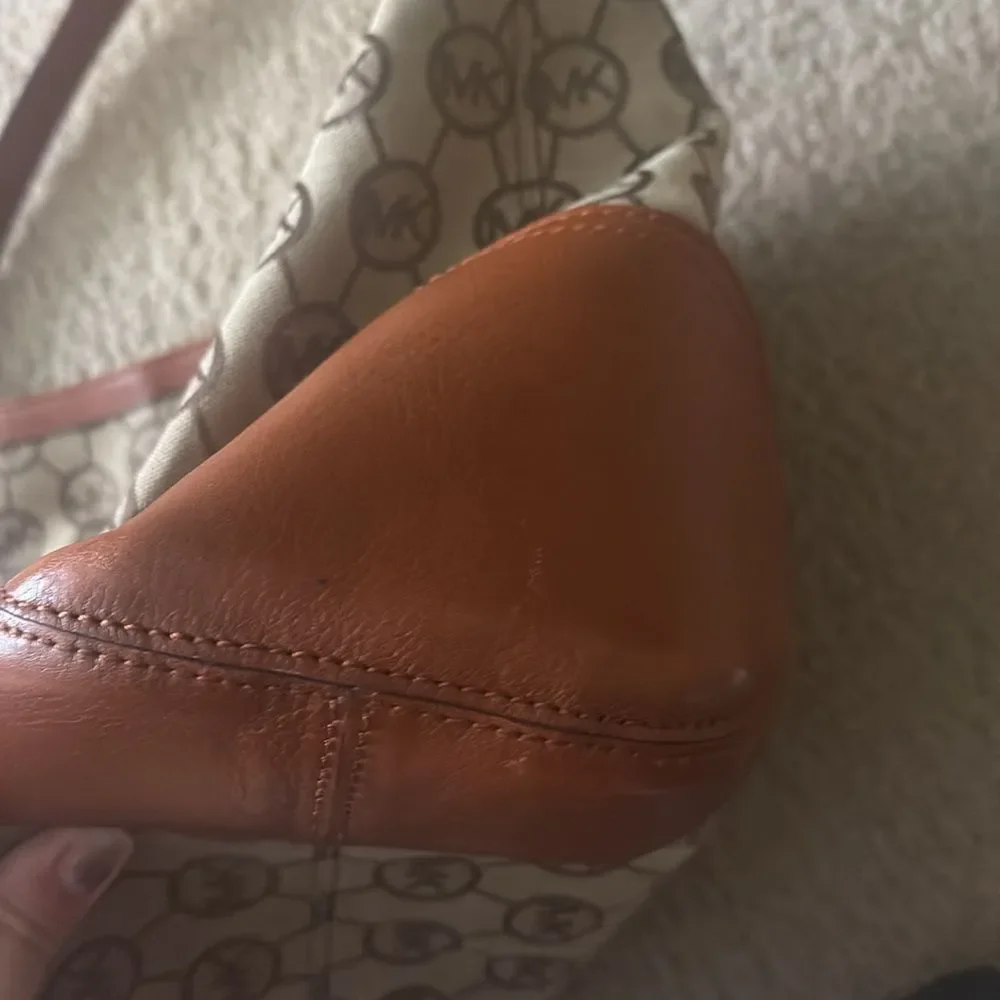 Michael Kors Millbrook Hobo Camel/Luggage Shoulder Bag Brown Tan MK Logo Y2K